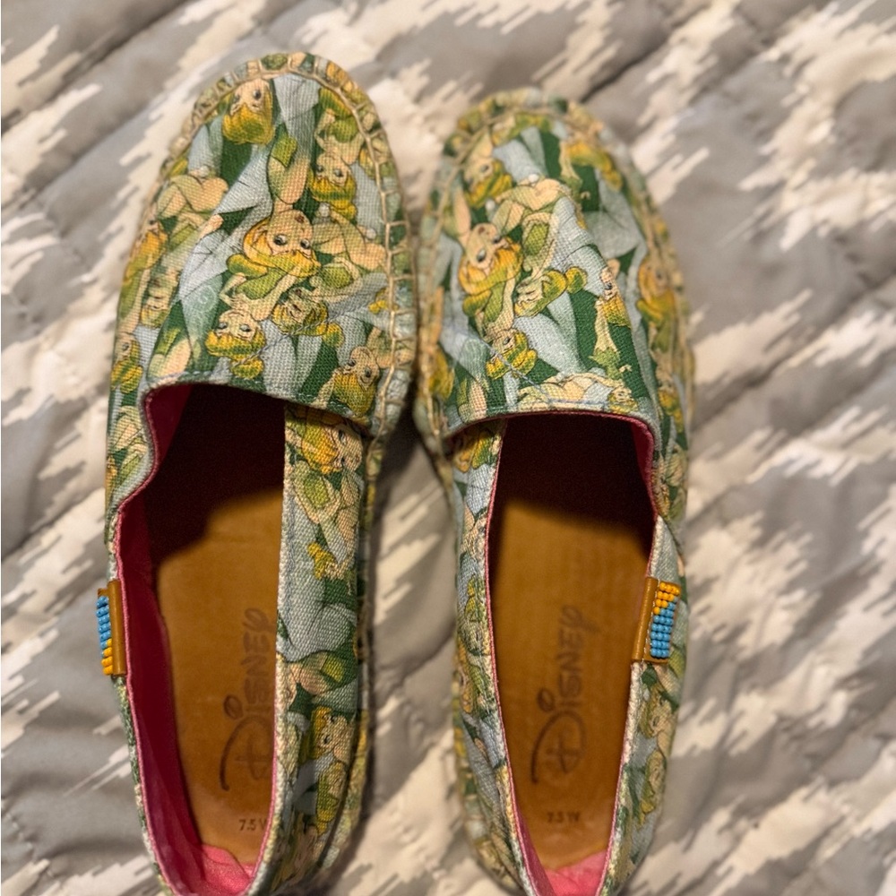 Disney Green and Pink Slippers with Whimsical Design